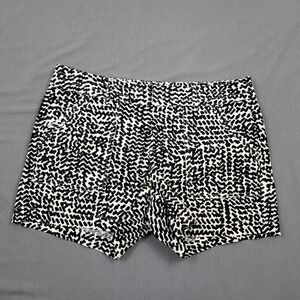 Banana Republic Women Black White‎ Geometric Print Utility Shorts Size 10